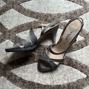Nina Noura Silver Slingback Sandal